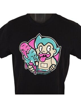 Shhteeb X Scoop LV T Shirt Mens Size Small Black Ice Cream Snack Tee